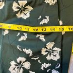 Sam Edelman  Women’s Large Floral Capri Workout Leggings Green White Stretch Photo 5