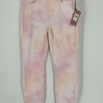 Jen 7 Printed Ankle Skinny Jeans Neiman Marcus pink tie dye NWT Size 8 Photo 2