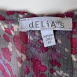 Delia's dELiA*s Women's Chiffon Sheer Top Blouse Gray Pink Spring Summer Size XS Photo 1