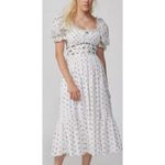 For Love & Lemons  Guisti Floral Midi Dress – Smocked Bodice, Women’s Size S Photo 2