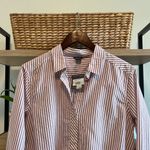 Eddie Bauer NWT  Etesian Tie Front Button Up Collar Shirt, L Photo 1