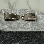 Victoria's Secret Two-Tone Silver makeup Beauty Bag w/ Silver Bow zip close New Photo 2