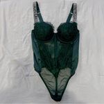 Victoria's Secret victoria’s secret shine strap floral lace corset style thong bodysuit Photo 1