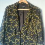 Torrid  Black Gold Chain Print Classic Blazer Size 1 Photo 1