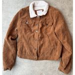 Ashley by 26 International Ashley Sunrise Collection Tan Coruroy Sherpa Trucker Jacket XL Barn Coat Chores Photo 2