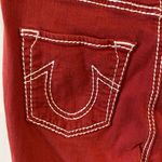 True Religion Jeans Red and White Stitch Vintage Red Size 29 RARE Photo 6