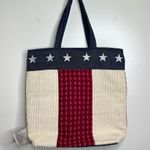 Vintage Boyds Home Collection Tote Bag Americana Patriotic Chambray Bear Stars Photo 5