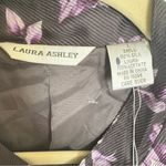 Laura Ashley  Wine to Riches Silk Mandarin Collar Floral  Blouse Blazer Large NWT Photo 5