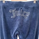 Juicy Couture OG Bling Rhinestone Velour Track Pants in Regal Blue Photo 2
