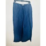 ONIA Dark Blue Linen Blend Wide Leg Drawstring Trousers Pants Size Medium Photo 2