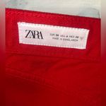 ZARA  Red Mid Rise Straight Leg Jeans Z1975 Premium Denim SZ 4
New Without Tags Photo 7