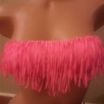Victoria's Secret NWOT Victoria’s Secret Fringe Bandeau Swim Top Size S Neon Hot Pink Photo 1