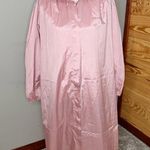 Vintage Mary Kay Consultant Jacket Smock Pink Large L 1988 Long Sleeve Satin Photo 0