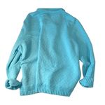 Croft & Barrow Cardigan Womens Teal Open Zip Front Textured Knit Sherpa Photo 3