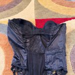 Victoria's Secret Victoria’s Secret Lingerie Teddy Bodysuit Black Lace Up Thong Underwire Small Photo 3