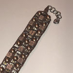 Brighton Silver Tone Brown Beaded Chunky Boho Statement Bracelet Photo 4
