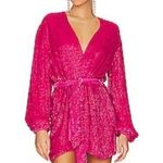 Karina Grimaldi Garda Beaded Mini Dress Hot Pink Womens Size XS Photo 0