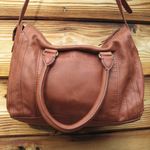 NWT American Leather Company Soft Leather Satchel Tote Shoulder Bag Brown Photo 6