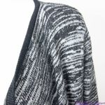 Iz Byer  black grey open‎ front long cardigan sweater, L Photo 8