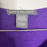 Kate & Mallory Purple Long Sleeve Tunic with Fringe Photo 1