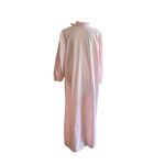 Vintage Pink Victorian Fleece Nightgown Lace Ruffle Collar Floral Embroidery L Size L Photo 5