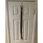 Eddie Bauer Vintage 90s Beaded Western Brown Leather Belt Size 28 Read Photo 7