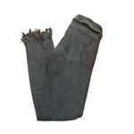 ZARA Black Trafaluc Jeans Silver Tone Studs Distressed Destroyed Raw Hem Size 2 Photo 2