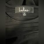 Lulus Lulu’s Black Mesh Bodycon Dress Small Sheer Long Sleeve Party Cocktail Club Photo 6