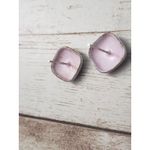 Vintage Earrings For Pierced Ears Small & Dainty Light Purple & Silver Tone Photo 2
