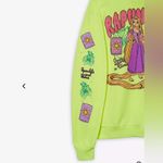 Disney  Tangled Rapunzel Lantern Icons Crewneck neon bold bright sweatshirt NWT M Photo 3