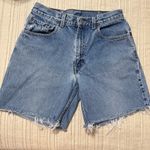 Vintage 90s Levi’s Mom Medium Wash Denim Cutoff Shorts Blue Size 27 Photo 0
