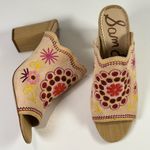 Sam Edelman  Olive Embroidered Chunky-Heel Slide Sandal Women’s Size 9 Photo 3