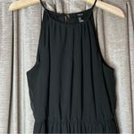 Forever 21  Black High Neck Spaghetti Strap Maxi Dress with Leg Slit Size Medium Photo 0