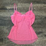 pink sheer lace tank top with tie detailing Photo 4