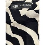 ZARA Black White ANIMAL PRINT Skirt Flowing High Black And White Medium Photo 3