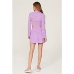 ASHLEY PARKER x RTR Women's Purple 100% Cotton Eyelet Wrap Mini Skirt Size 2 Photo 1