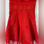 Maje Rosalie Red Ruffle Dress sz small Photo 9