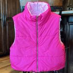 Vine & Valley Trendy Hot Pink Puffer Vest Reversible Jacket New Large Photo 0