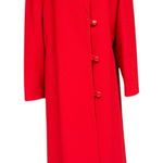Vintage Beau Brem Red Wool Maxi Coat Size 16 Tall Winter Statement Coat Holiday Size L Photo 0