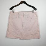 Madewell NEW Rigid Denim A-Line Mini Jean Skirt: Overdyed Edition Pink 30 Photo 0