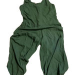 MNG Jumpsuit Womens Extra Large Green Sleeveless‎ Casual One Piece Size XL Photo 0