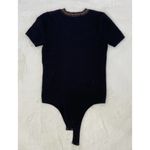 n:philanthropy Black Metallic Glittery Short Sleeve Bodysuit Joggers Set Size S Photo 3