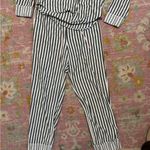 Victoria's Secret Victoria’s Secret pajama set grey and cream/white size M Photo 3