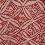 Lucky Brand  red geo split neck linen blend short sleeve tee size medium Photo 1