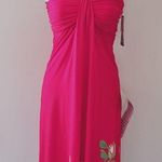 Sequin Hearts  red floral maxi dress size small Photo 0