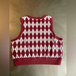 Levi's  Women’s llia Cotton Argyle Cropped Knit Sweater Size M Photo 1
