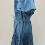 MPH Collection Blue Denim Tiered Ruffle Western Coastal Cowgirl Dress Medium Photo 5
