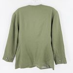 Peck & Peck  Women's Green Pockets Long Sleeve Linen Blend Jacket Size 10 Photo 1