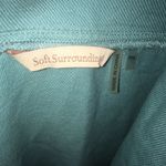 Soft Surroundings PS light blue /green cowl neck sweatshirt Photo 3