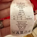 Ba&sh Designer Cuny Ruffled Smock-Neck Blouse Red Floral Sz 0 Photo 8